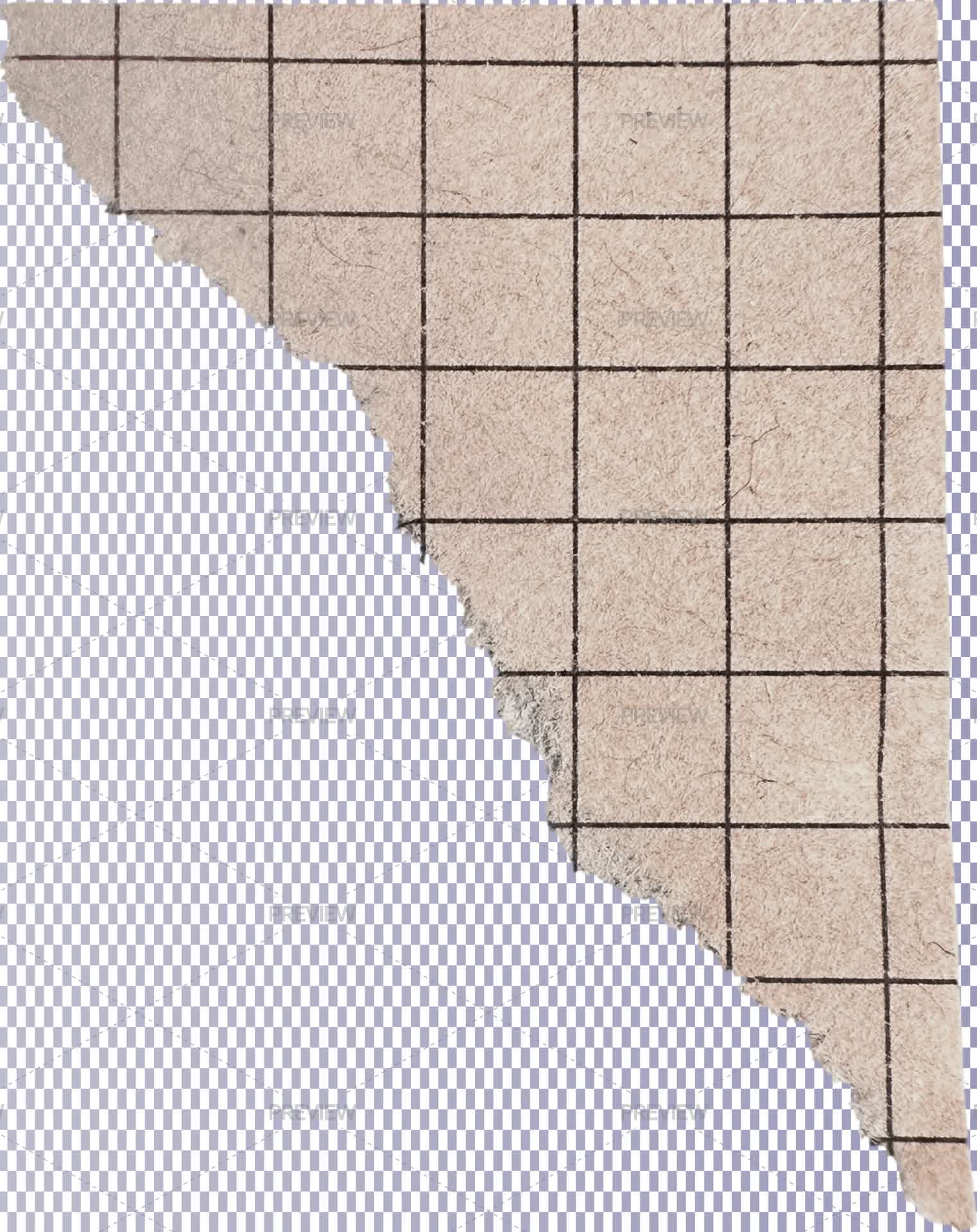 Beige Ripped Checkered Paper Piece - Stock Photos | Motion Array