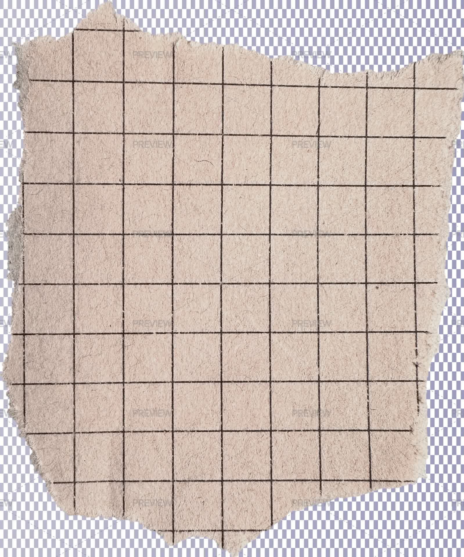 Beige Ripped Checkered Paper Piece - Stock Photos | Motion Array