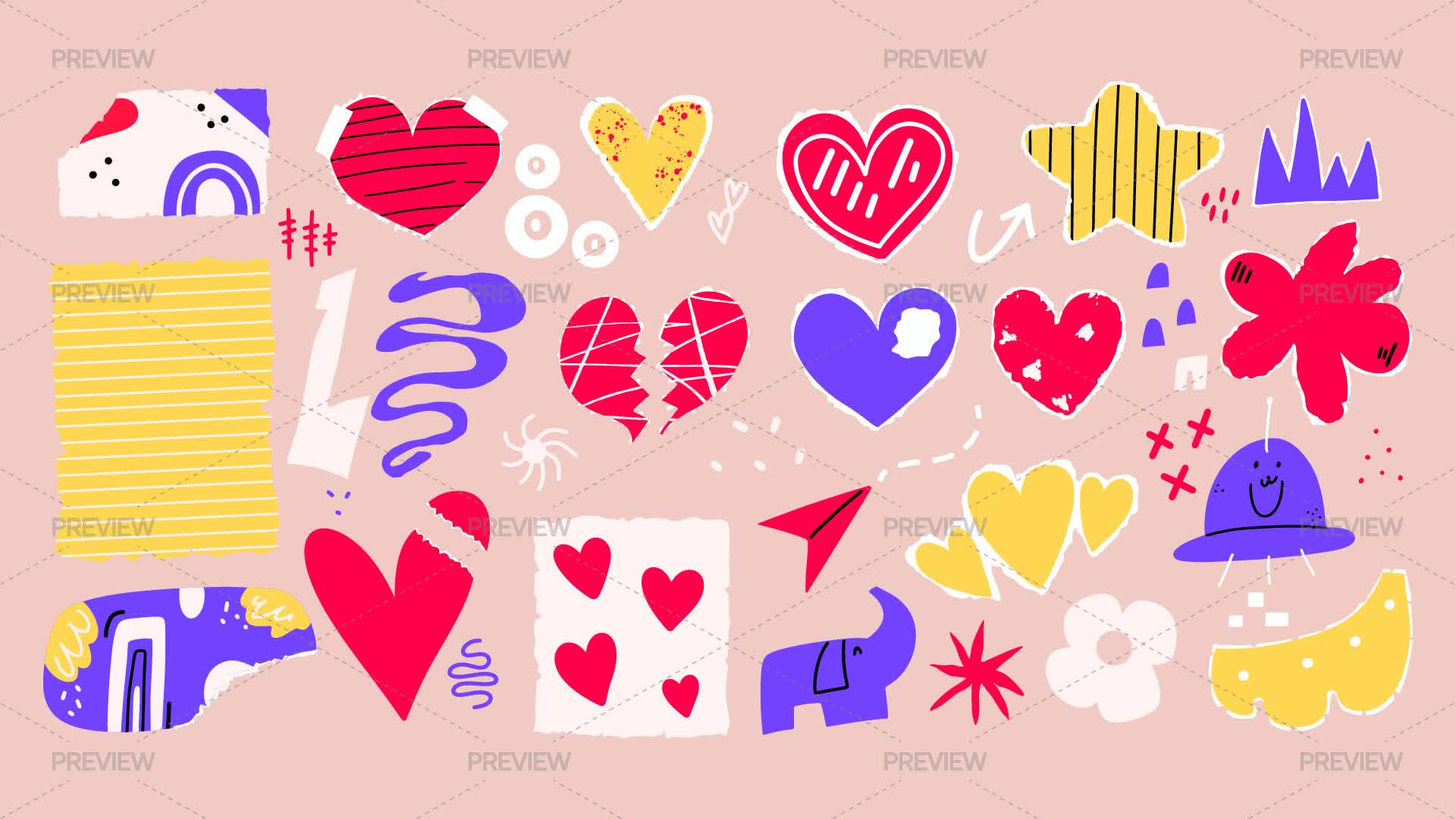 37 Abstract Stickers - Graphics | Motion Array