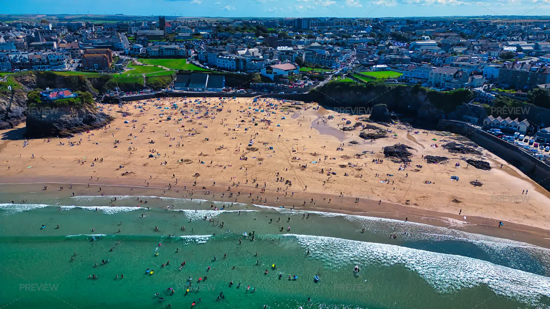 Aerial View Of A Busy Beach With Coastal Stock Photos Motion Array aerial-view-of-a-busy-beach-with-coastal-stock-photos-motion-array