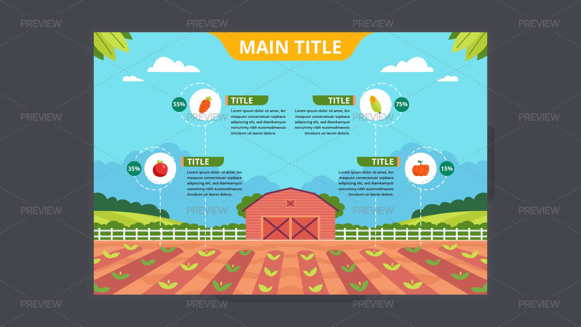 Graphics About Farming Farming Infographic Template - Graphics | Motion Array
