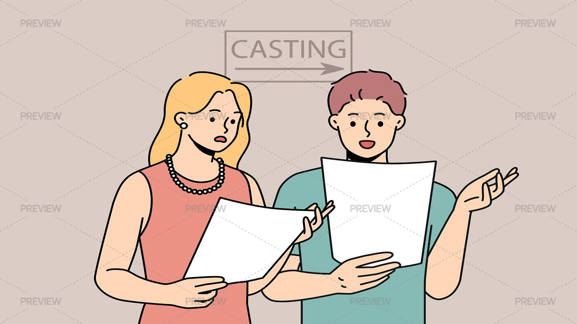 Young People Read Script For Casting - Graphics | Motion Array