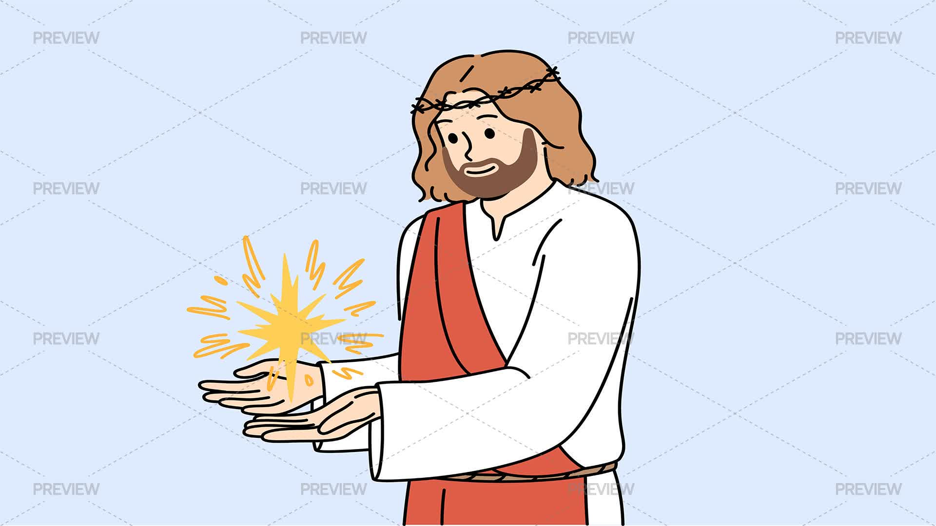 Jesus Christ Performing Miracle - Graphics | Motion Array