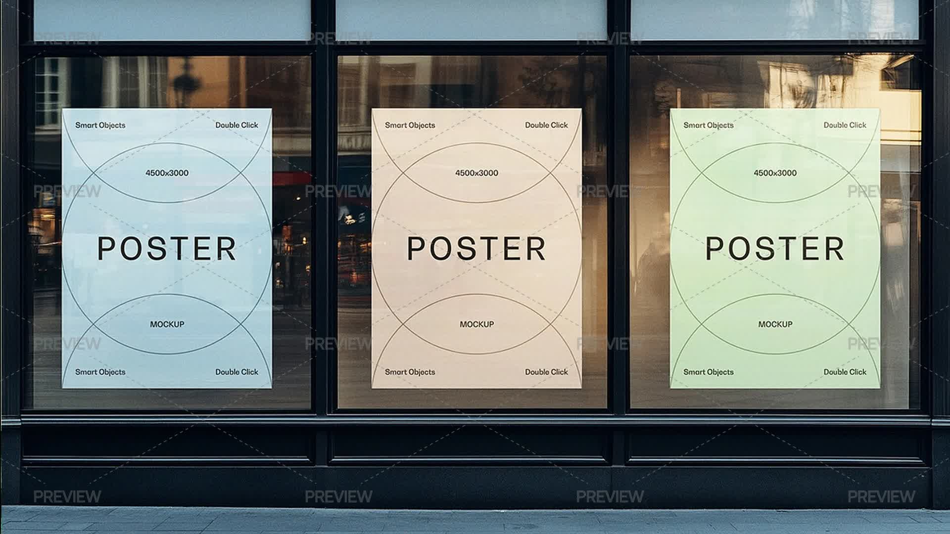 Window Poster Layout Window Poster Mockup - Graphics | Motion Array