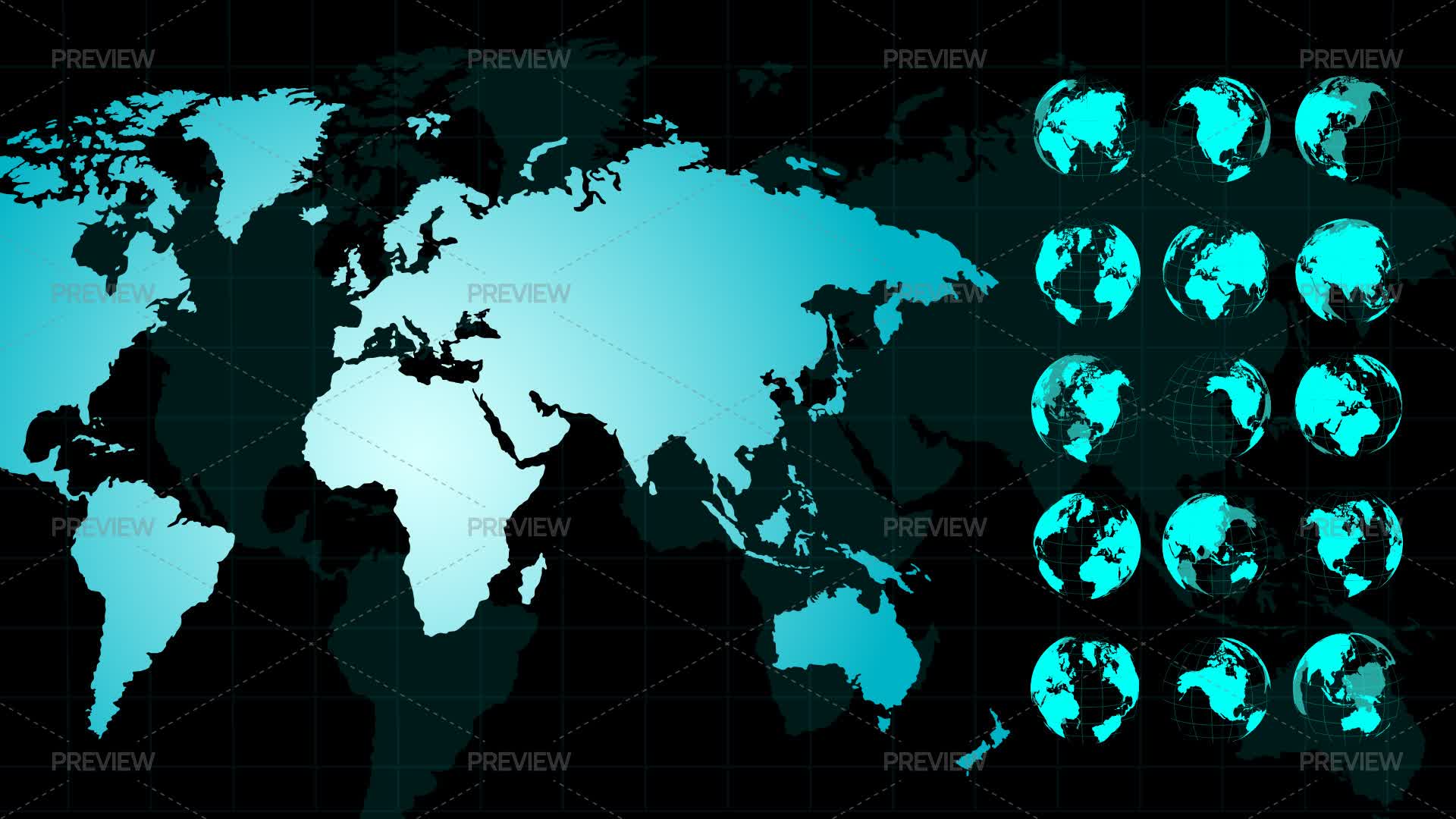 Map Graphics Hd World Map Illustrations - Graphics | Motion Array