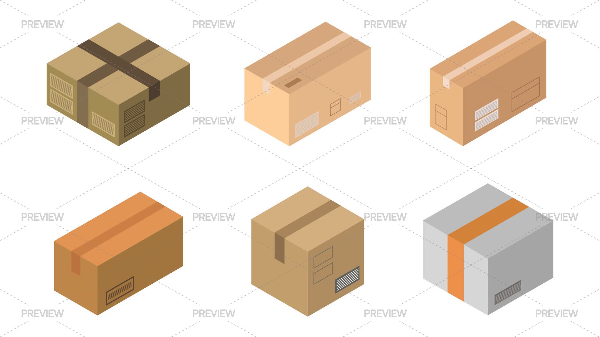 Isometric Boxes - Graphics | Motion Array
