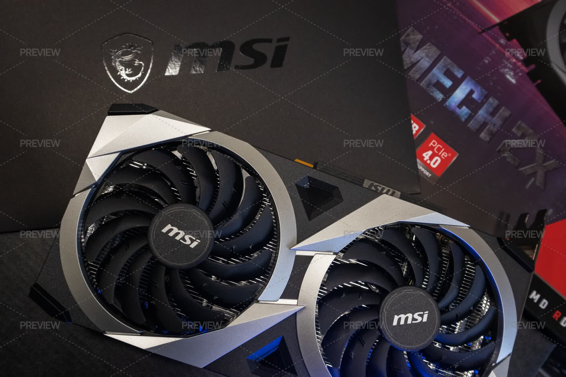 Gaming MSI MECH Graphics Card PC Hardware Installation - Stock Photos ...