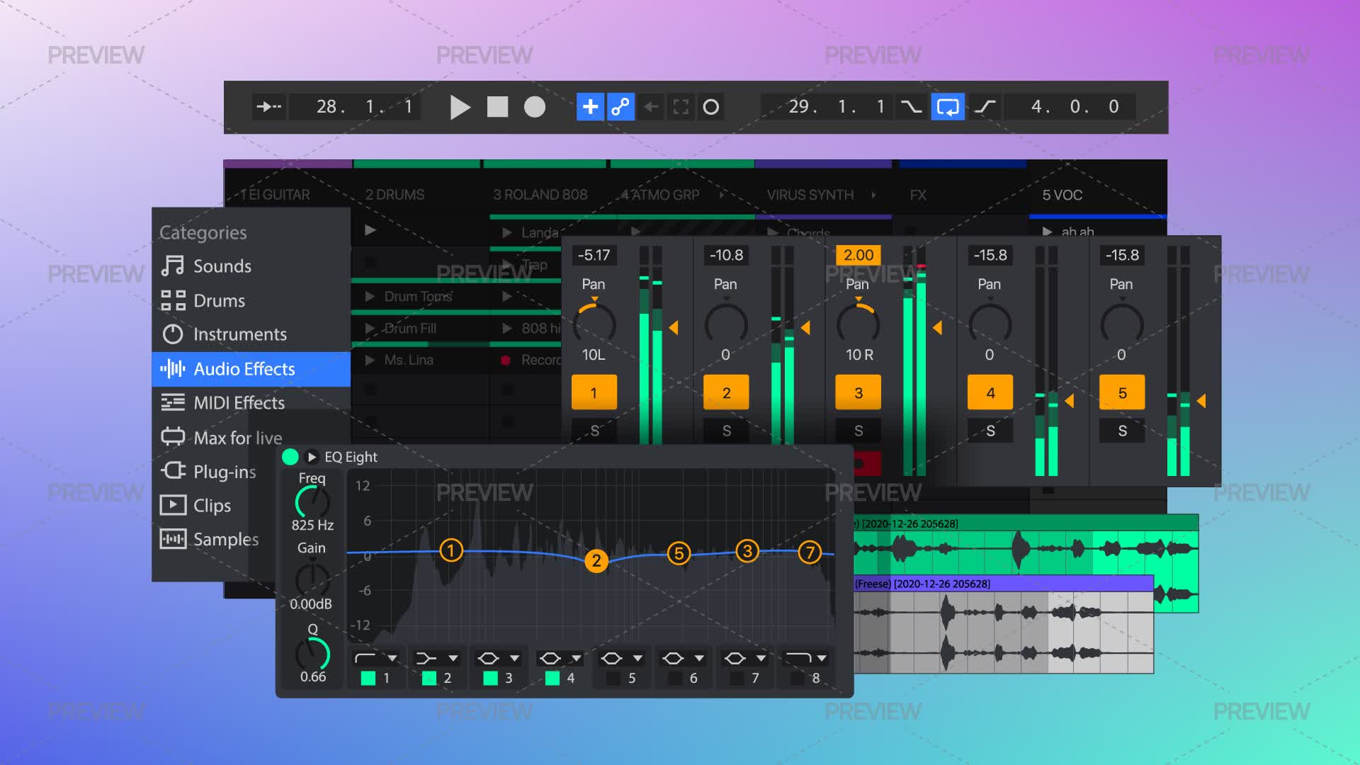 Digital Audio Workstation Interface - Graphics | Motion Array