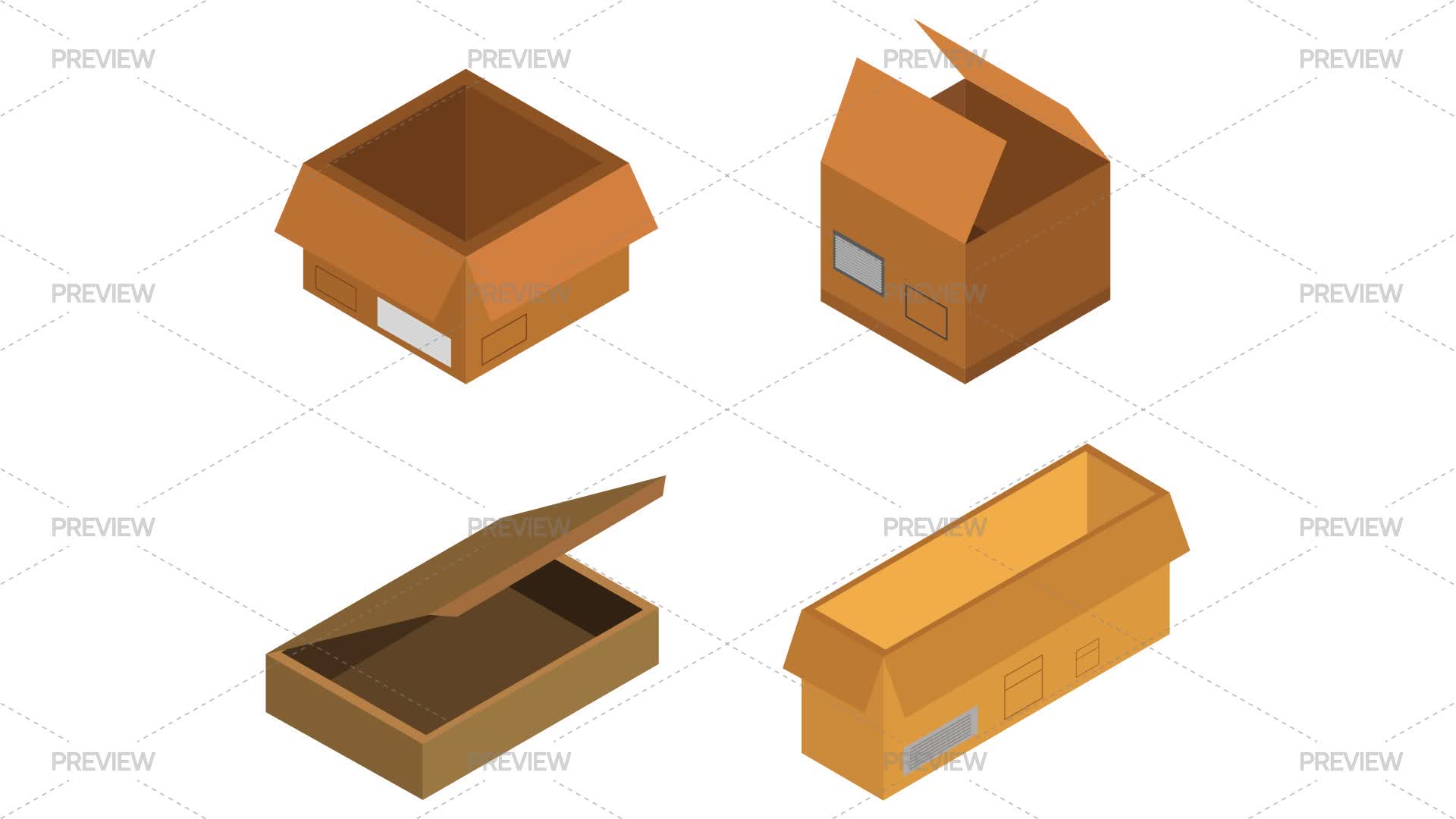 Isometric Boxes - Graphics | Motion Array
