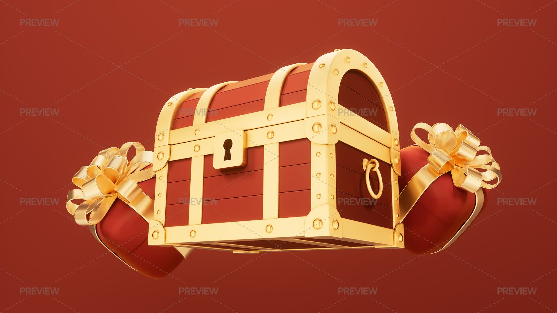Treasure Box Moving Treasure Box And Gift Boxes - Graphics | Motion Array