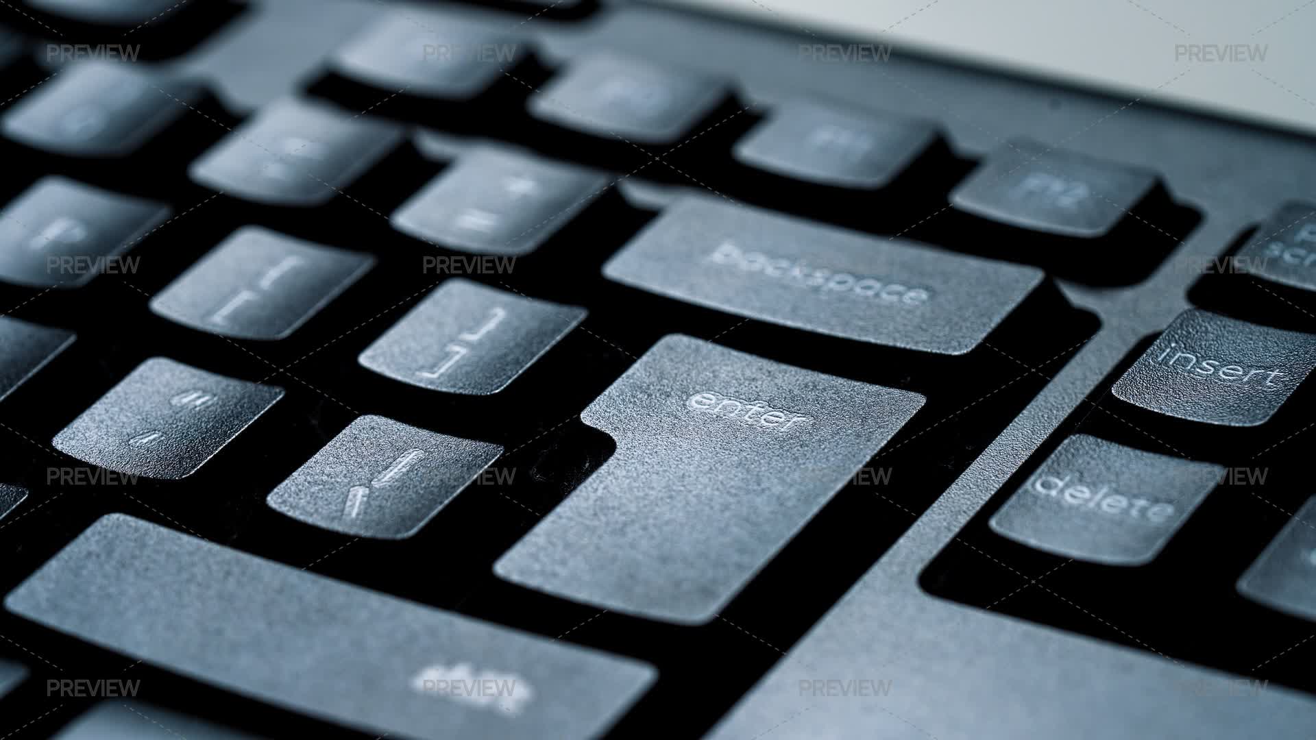 Close Up Detail View Of Desktop Computer Keyboard. - Stock Photos ...