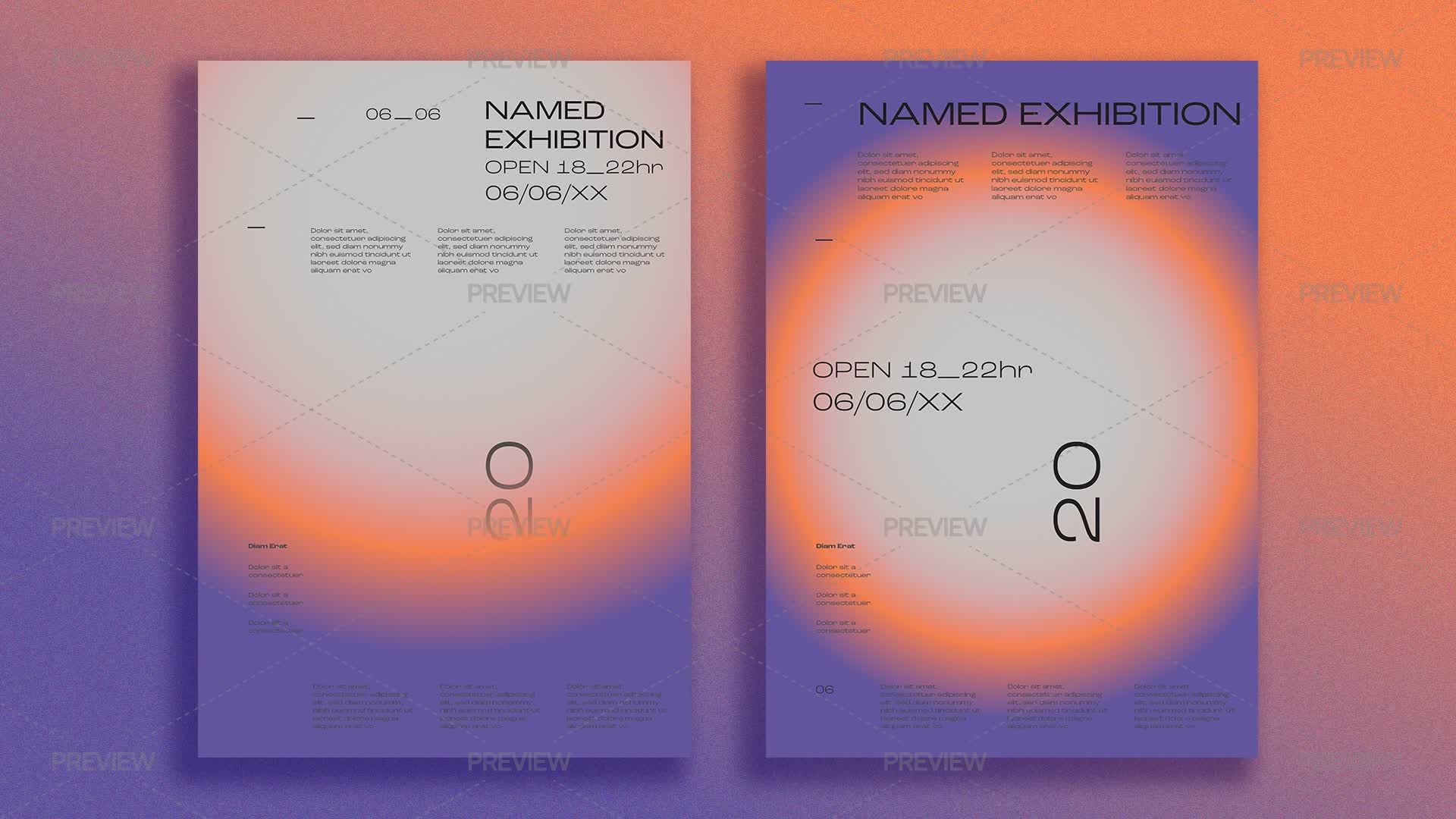 Motion Array Poster Exhibition Posters With Gradients - Graphics | Motion Array