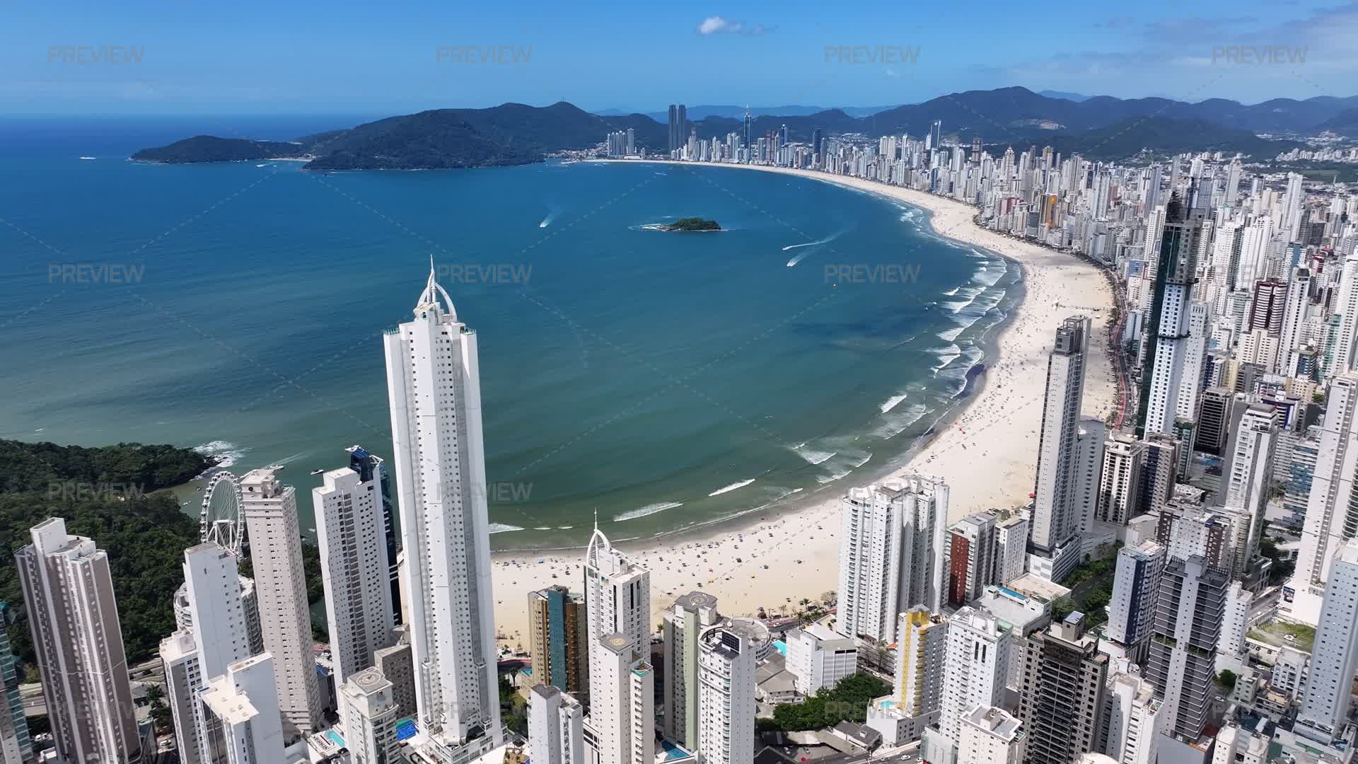 Balneario Camboriu Skyline At Camboriu In Santa Catarina Brazil ...