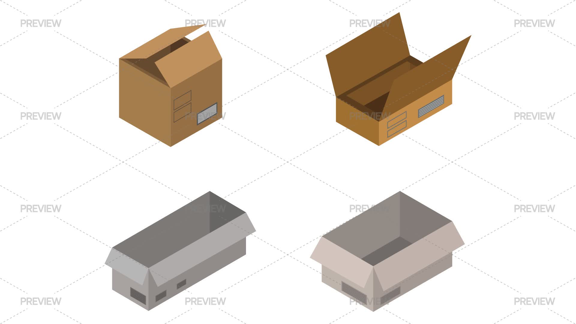 Isometric Boxes - Graphics | Motion Array