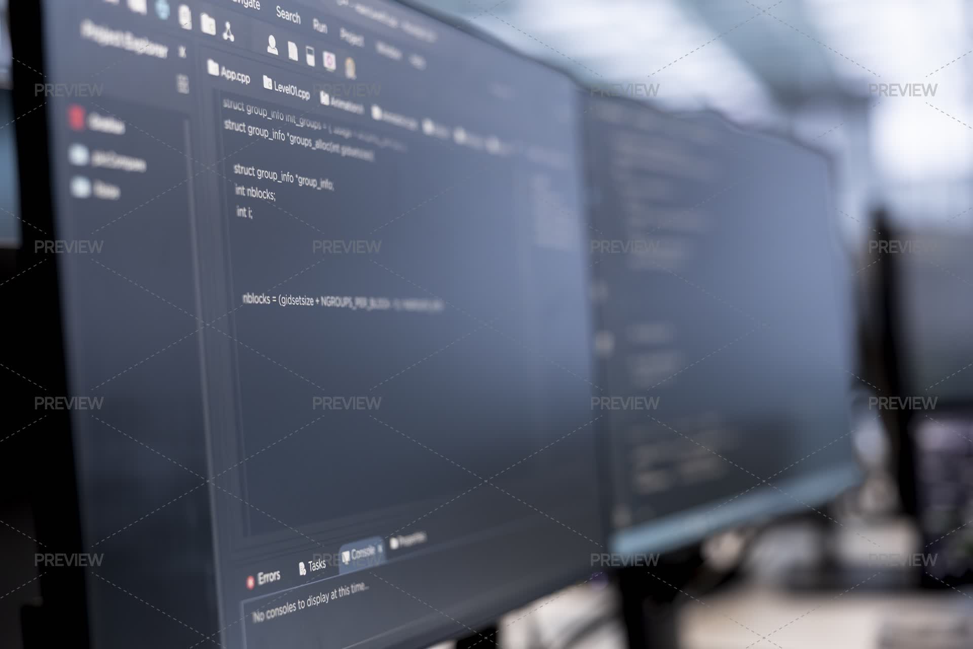 Close Up Of Computers In Data Center Running Server Rigs Diagnostic ...