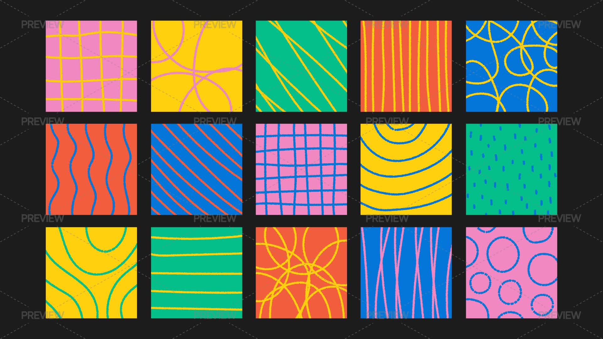 Pointed Square Graphics Colorful Square Patterns - Graphics | Motion Array