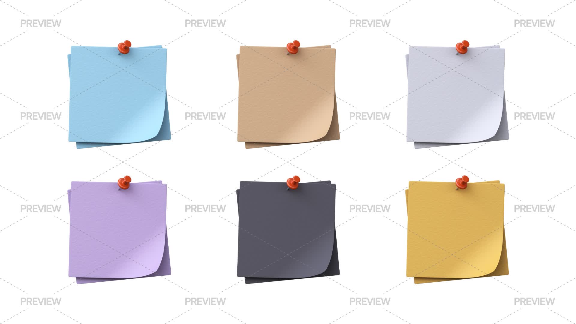 Colorful Paper Notes - Graphics | Motion Array