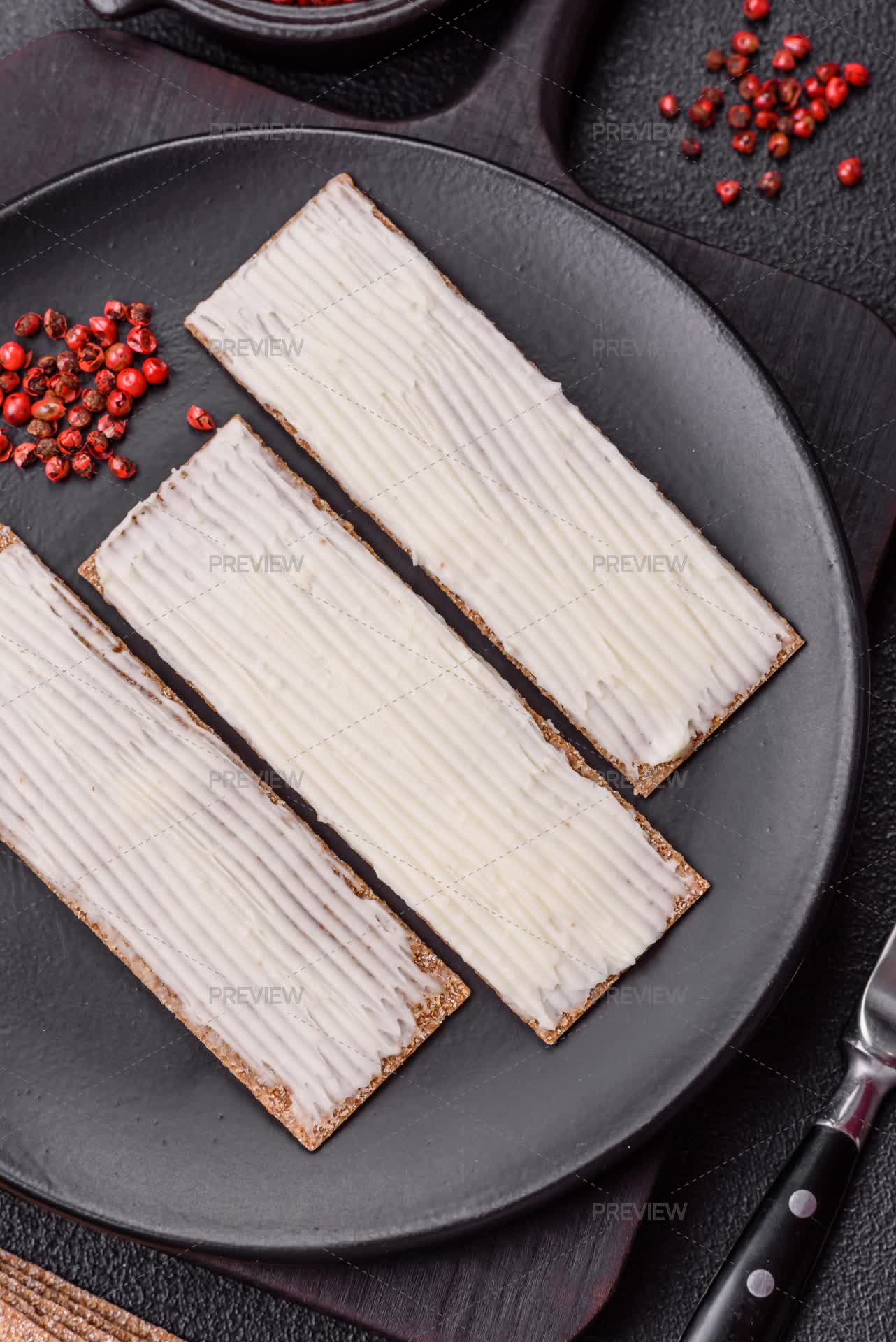 Rectangular Bread Rectangular Whole Grain Crisp Bread With - Stock Photos | Motion Array
