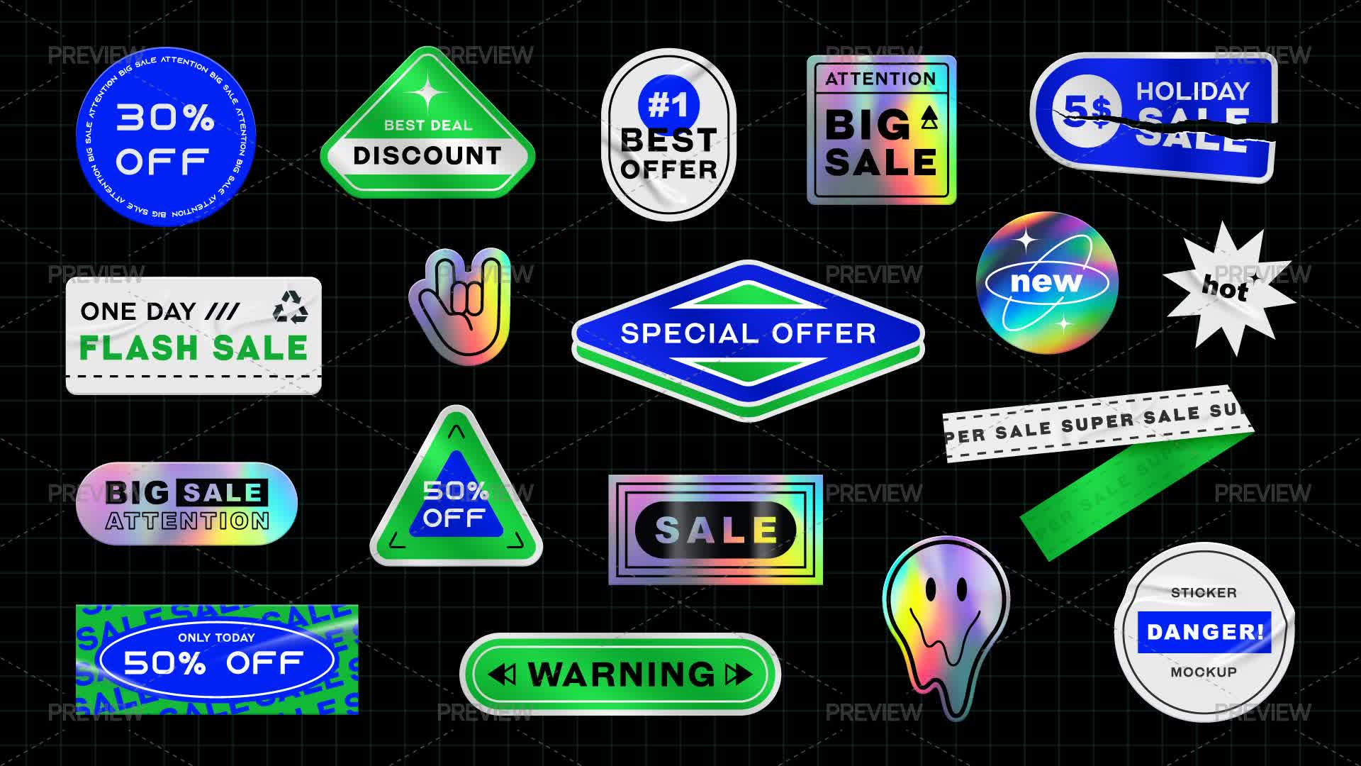 Discount Stickers - Graphics | Motion Array