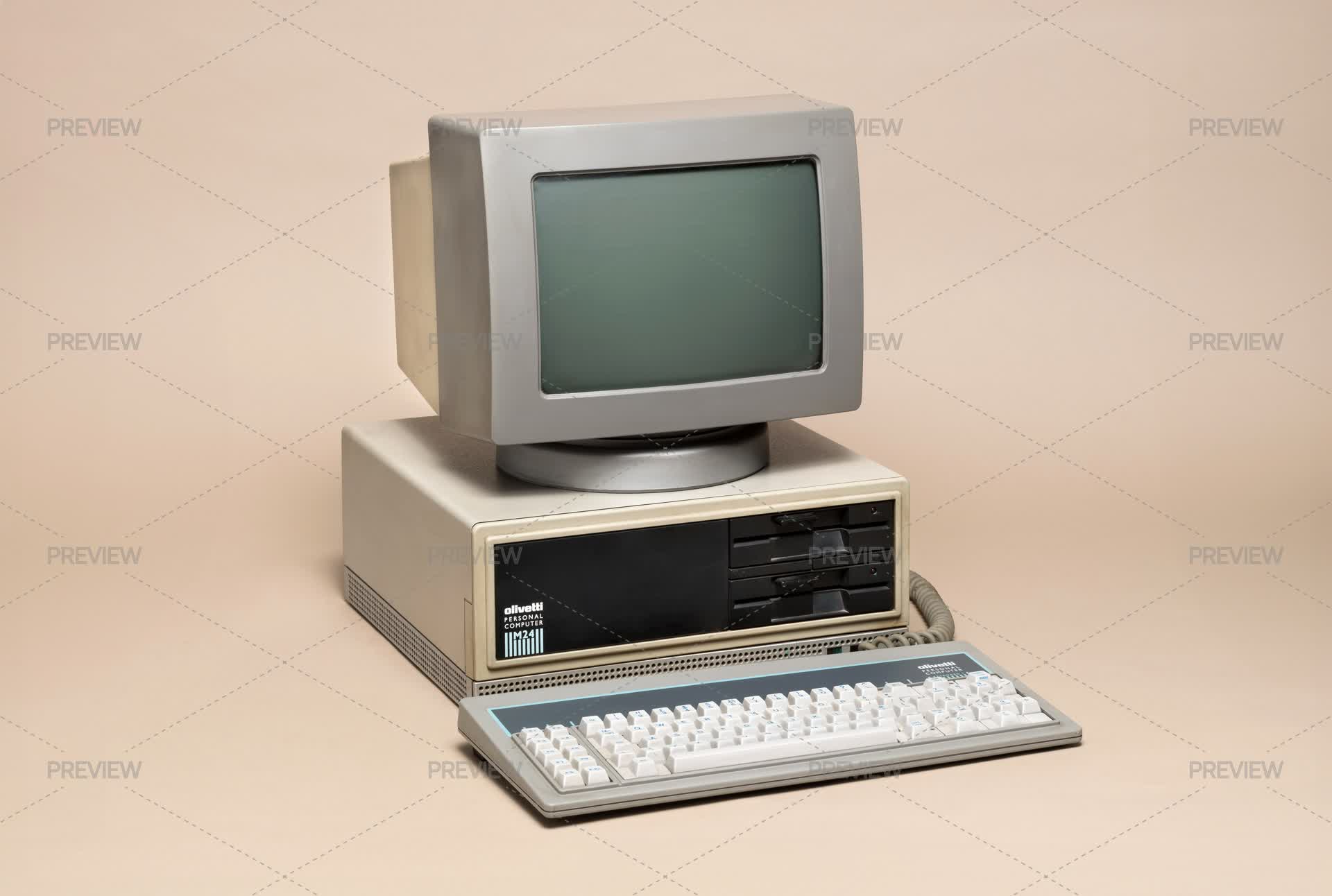 Olivetti M24 Italian Personal Computer - Stock Photos | Motion Array