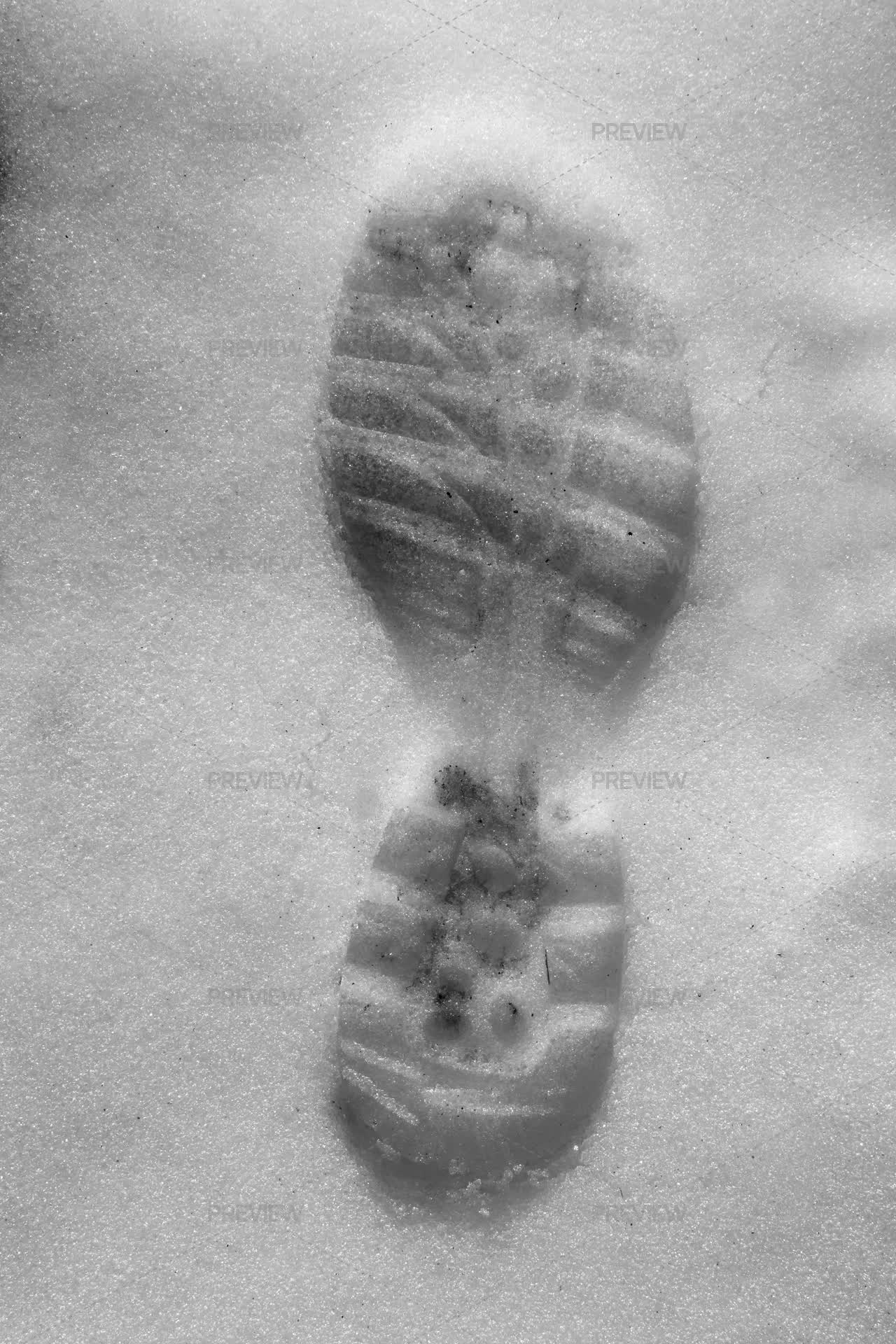 Boot Print Texture Background Texture A Boot Print In The Snow - Stock Photos | Motion Array