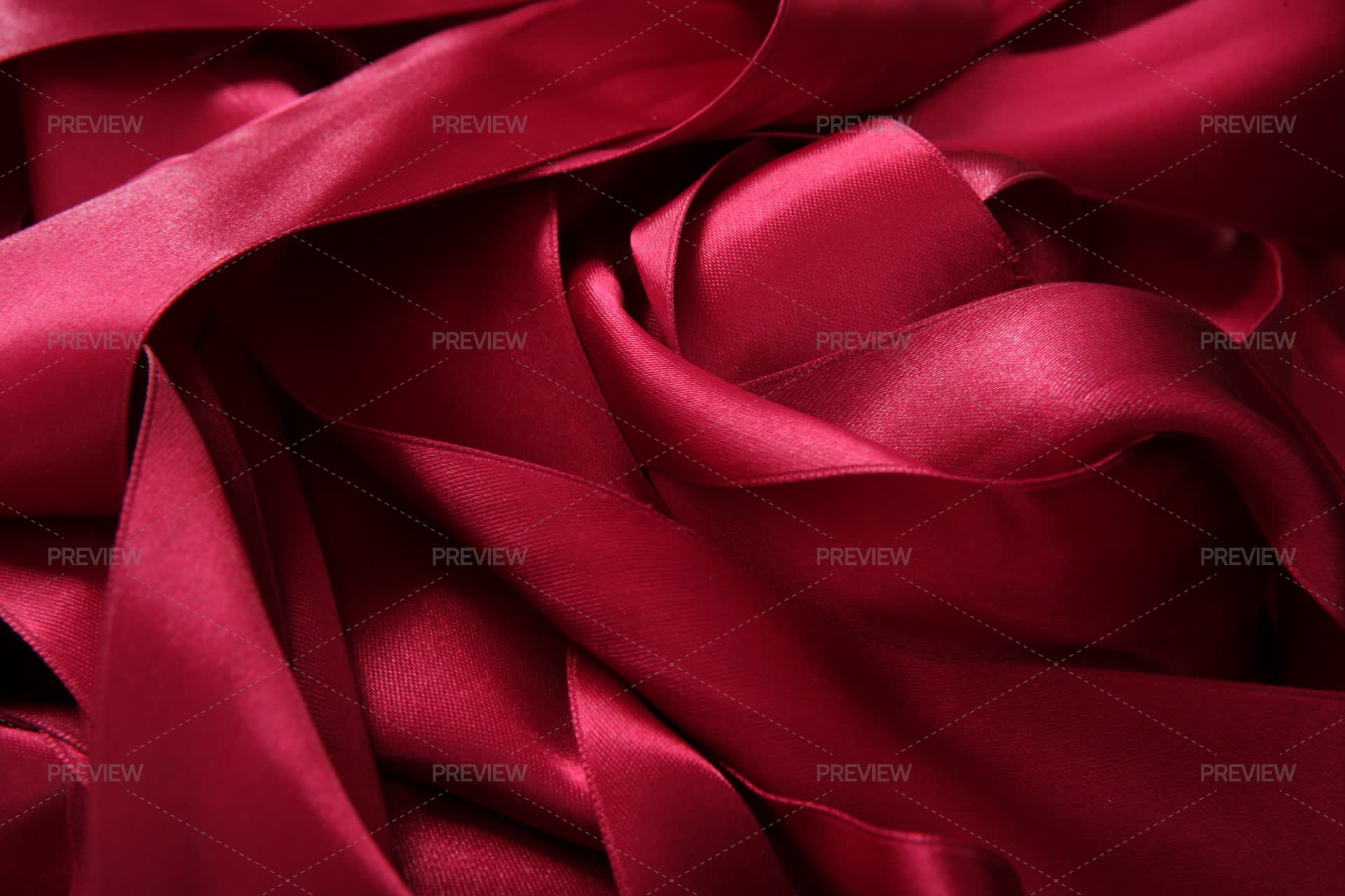 Red Satin Ribbon Texture - Stock Photos | Motion Array