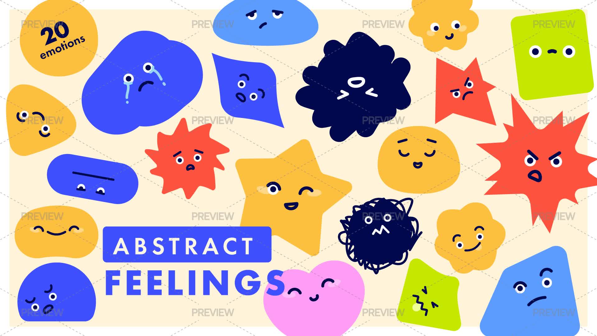 Abstract Feelings Examples Abstract Emotions - Graphics | Motion Array