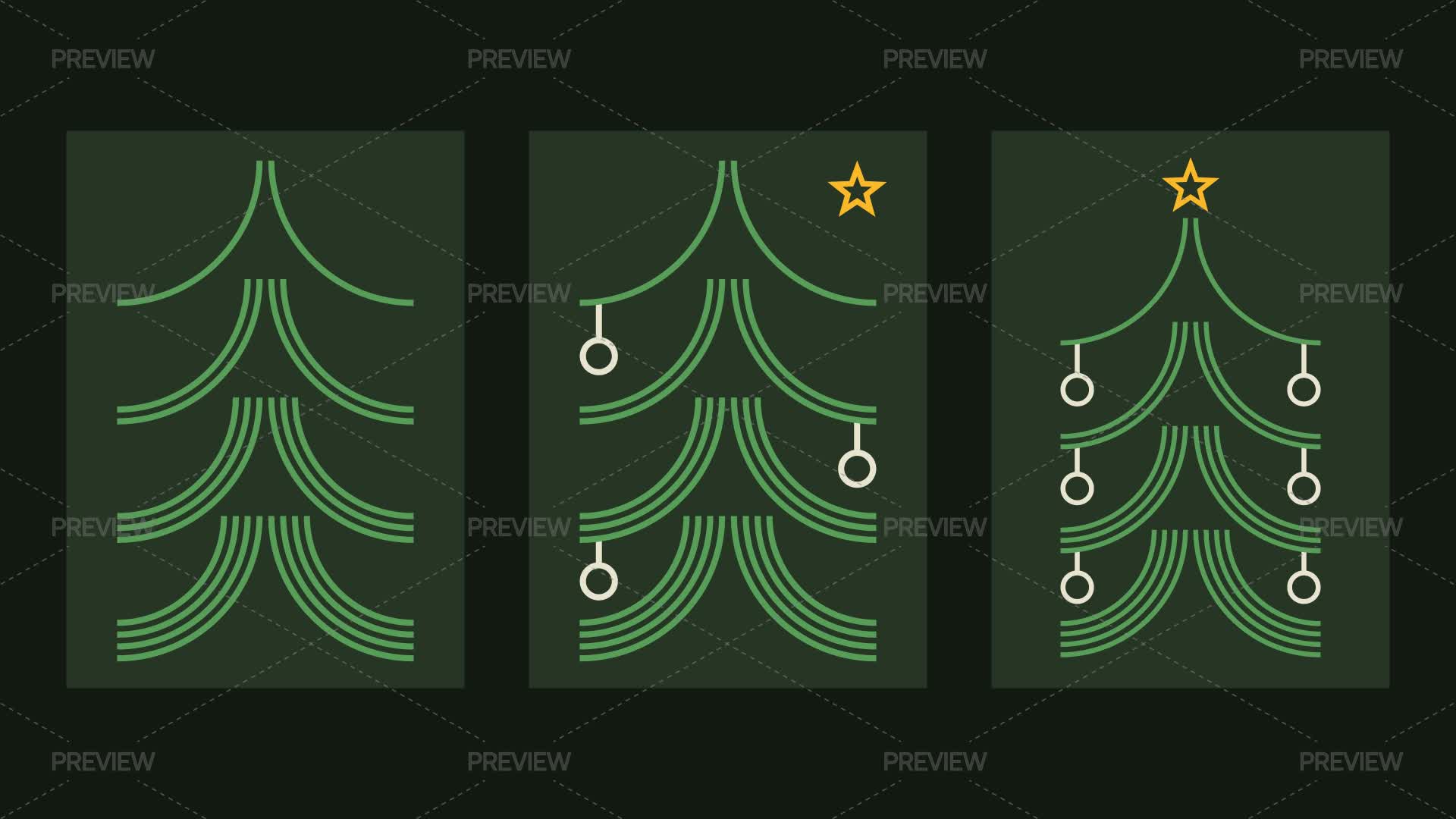 Christmas Tree Illustrations - Graphics | Motion Array