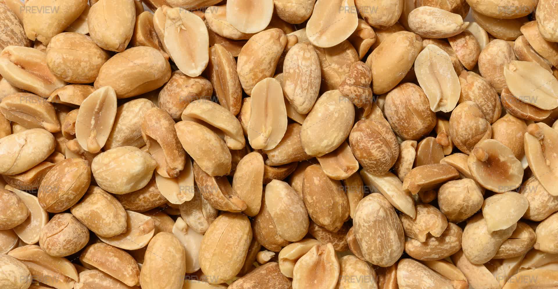 Heap Of Roasted Peeled Peanuts - Stock Photos | Motion Array