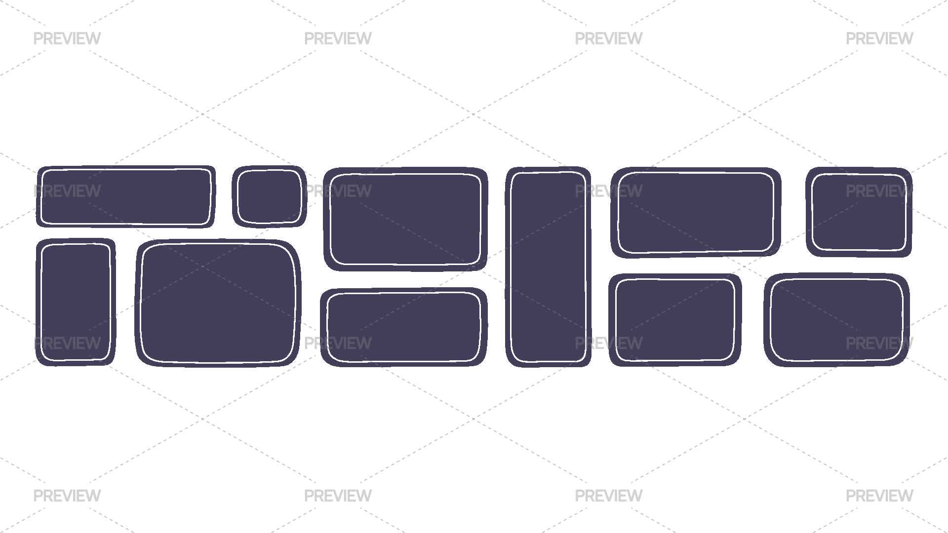 11 Minimalistic Square And Rectangle Shapes - Graphics | Motion Array