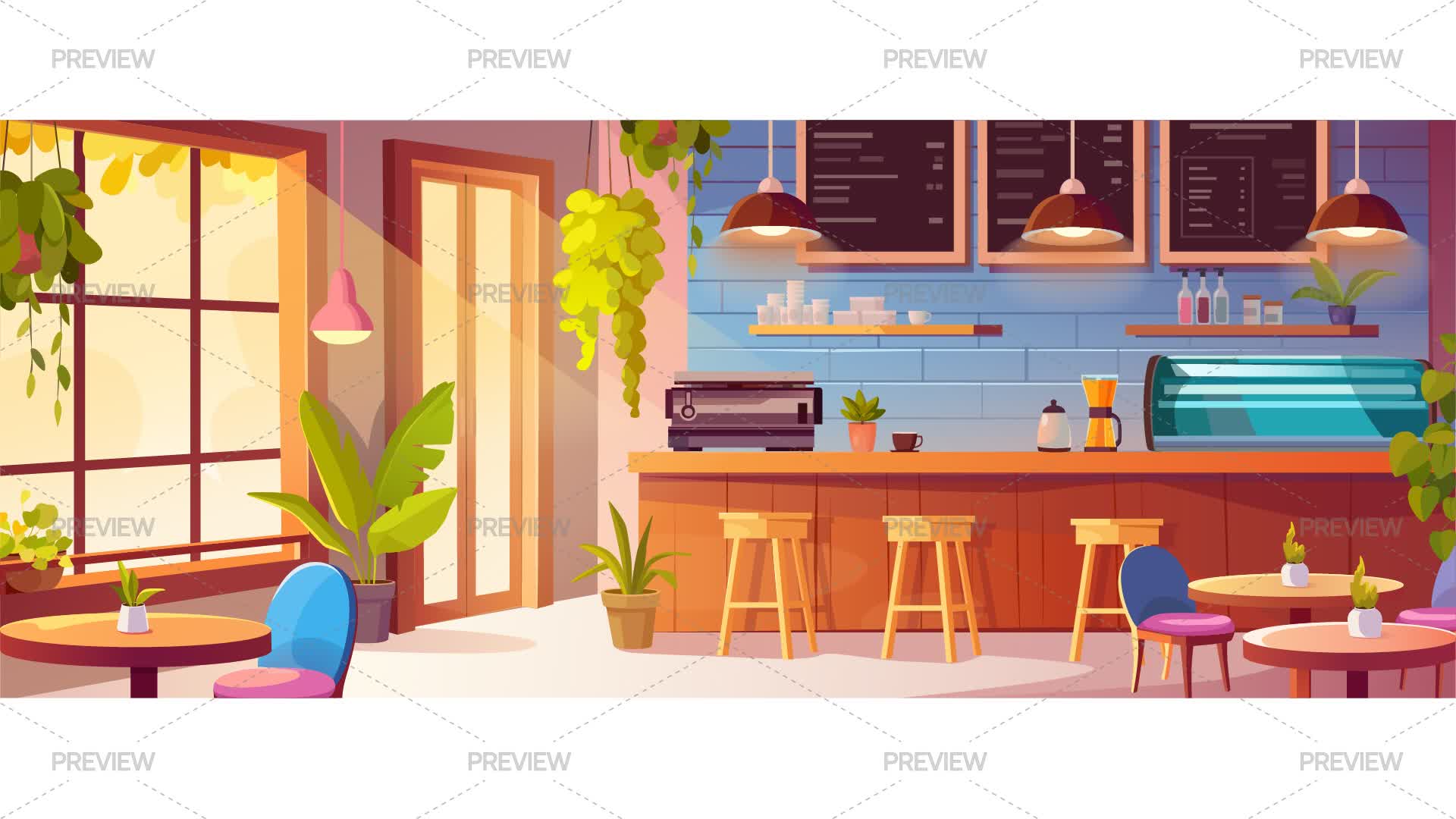 Coffee Shop - Graphics | Motion Array