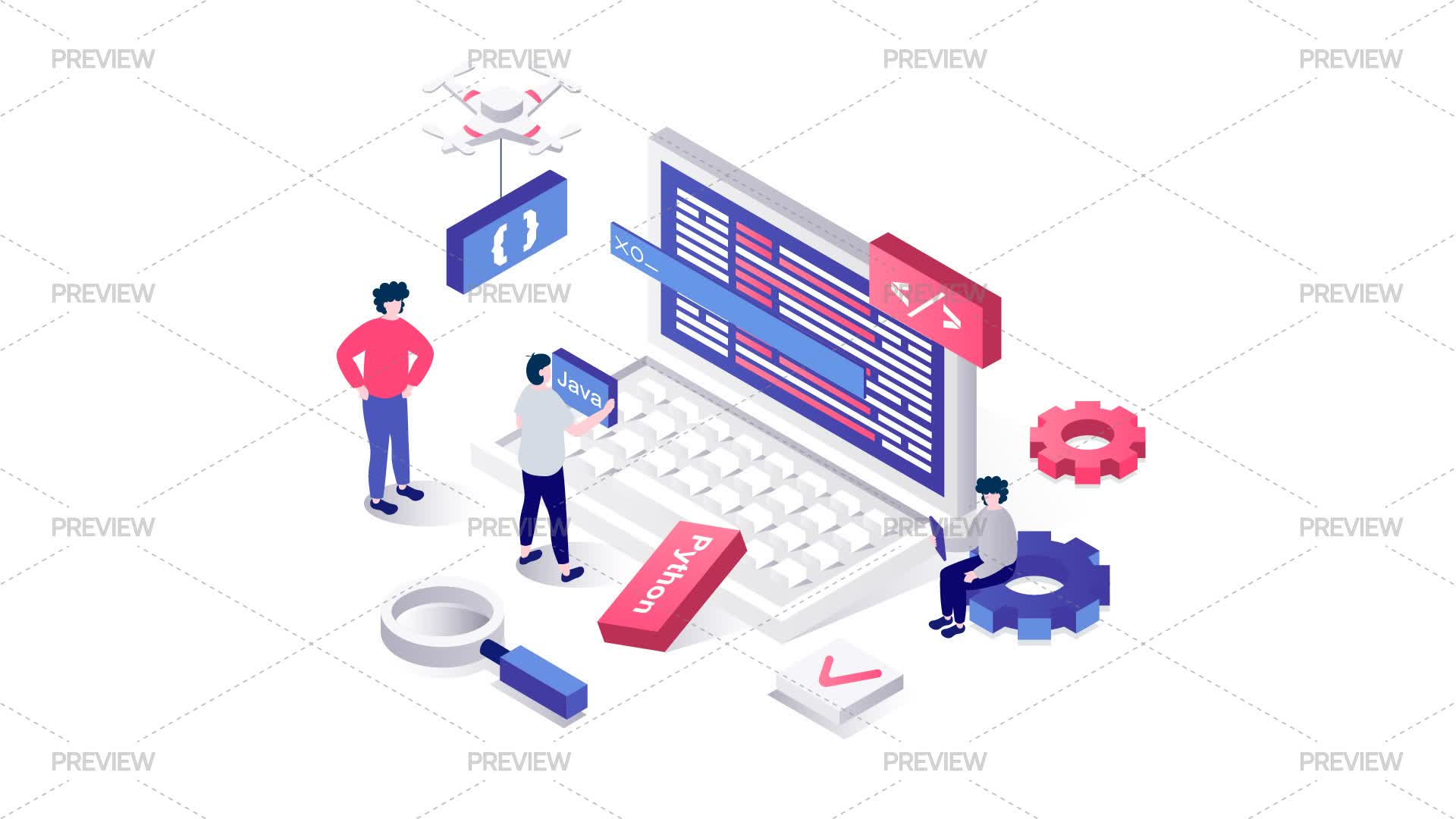 Programming Isometric Concept - Graphics | Motion Array