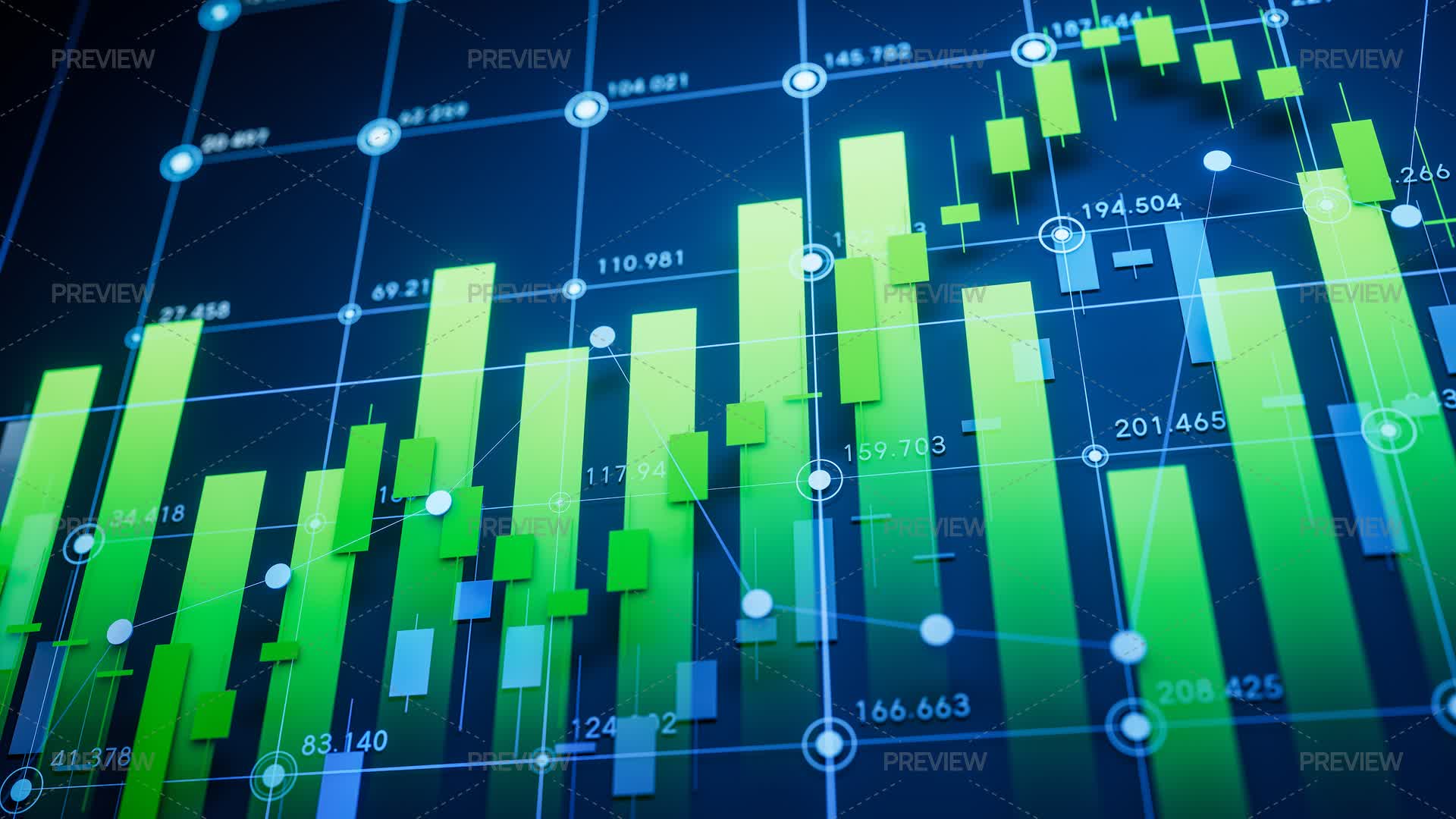Statistical Graph With Business Finance Concept - Graphics | Motion Array