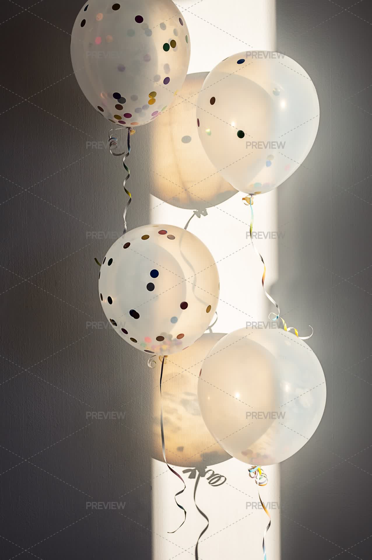 Translucent Balloons With Confetti - Stock Photos | Motion Array