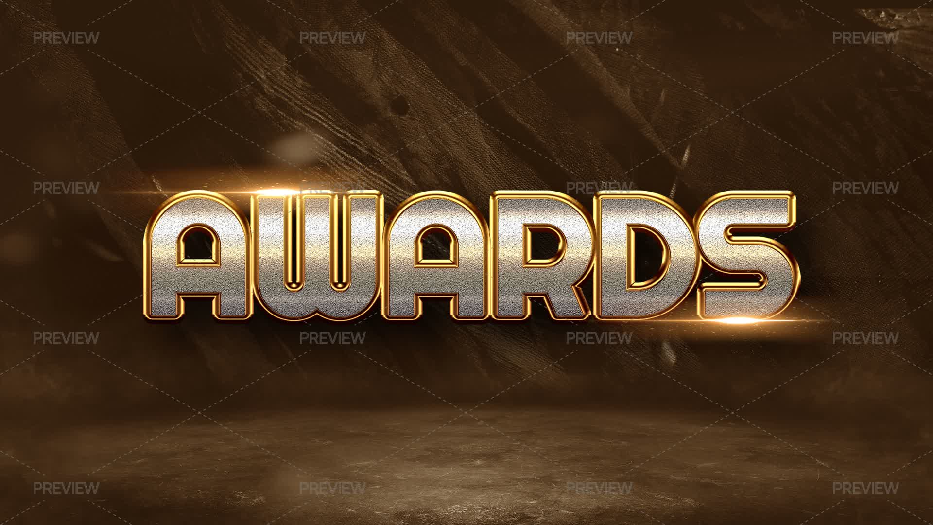 Awards Sign Text Gold Award Text Effect - Graphics | Motion Array