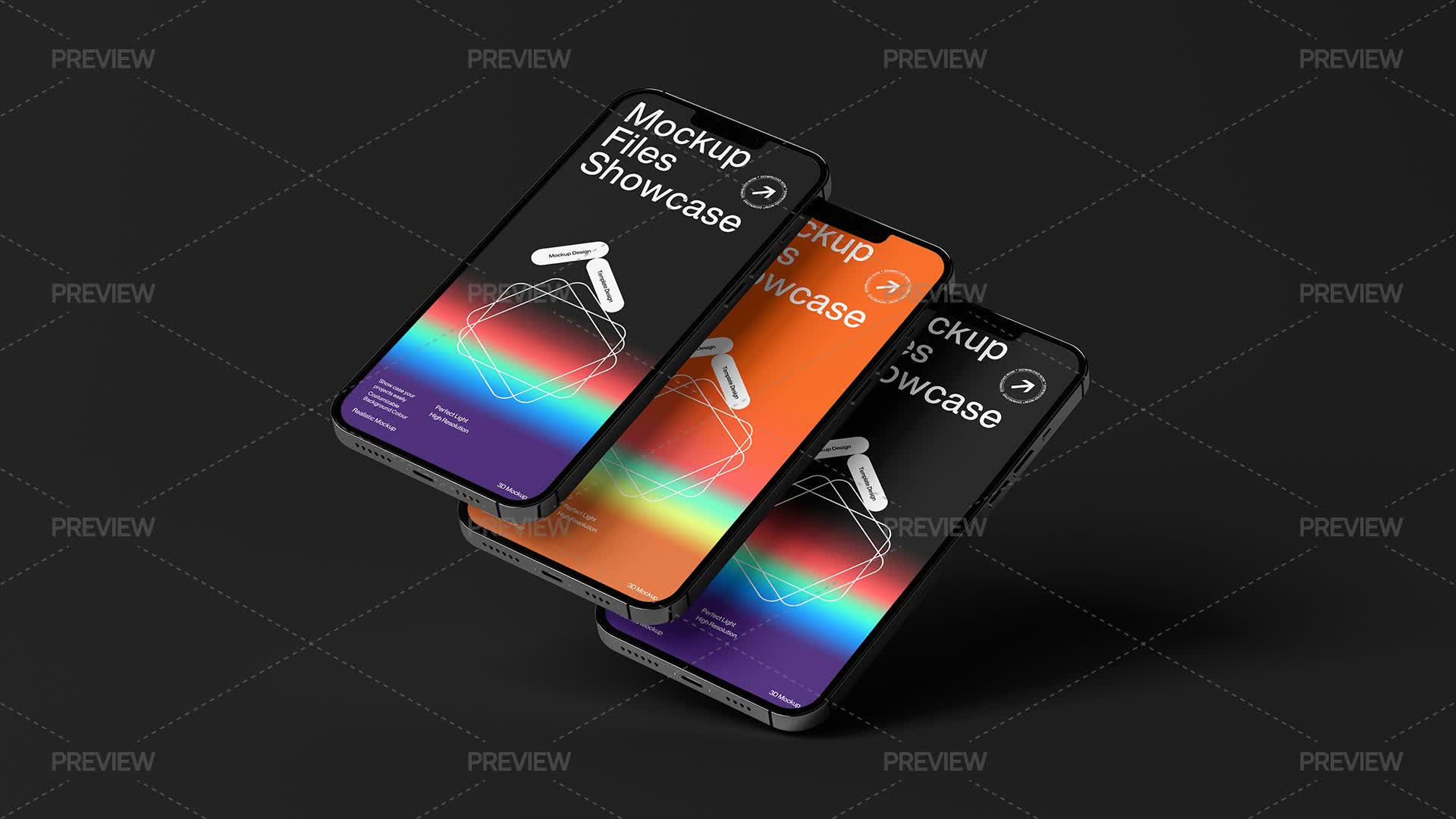 Phone Floating Graphics Dynamic Floating Phone Mockup - Graphics | Motion Array