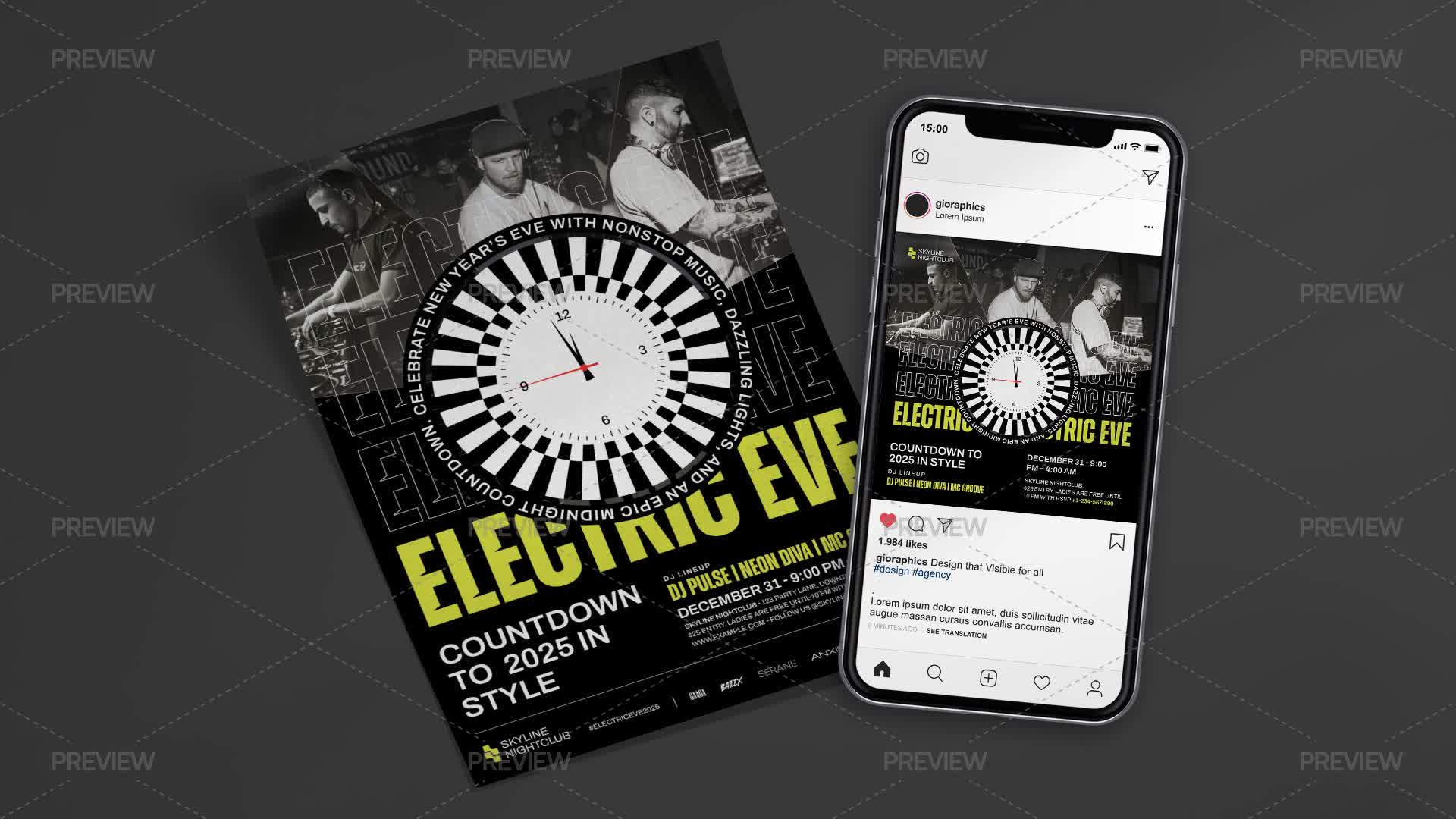 Countdown Party Flyer Template - Graphics | Motion Array