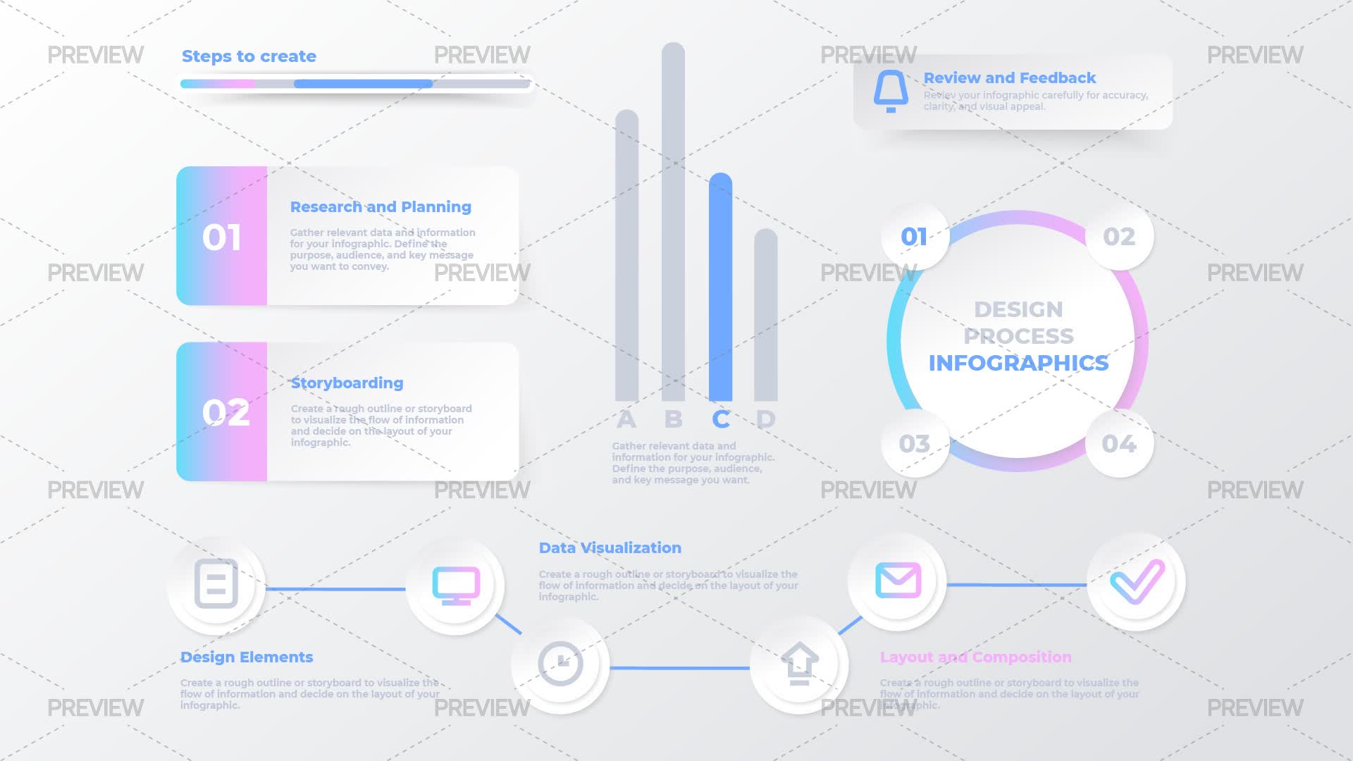 Design Process Infographics - Graphics | Motion Array