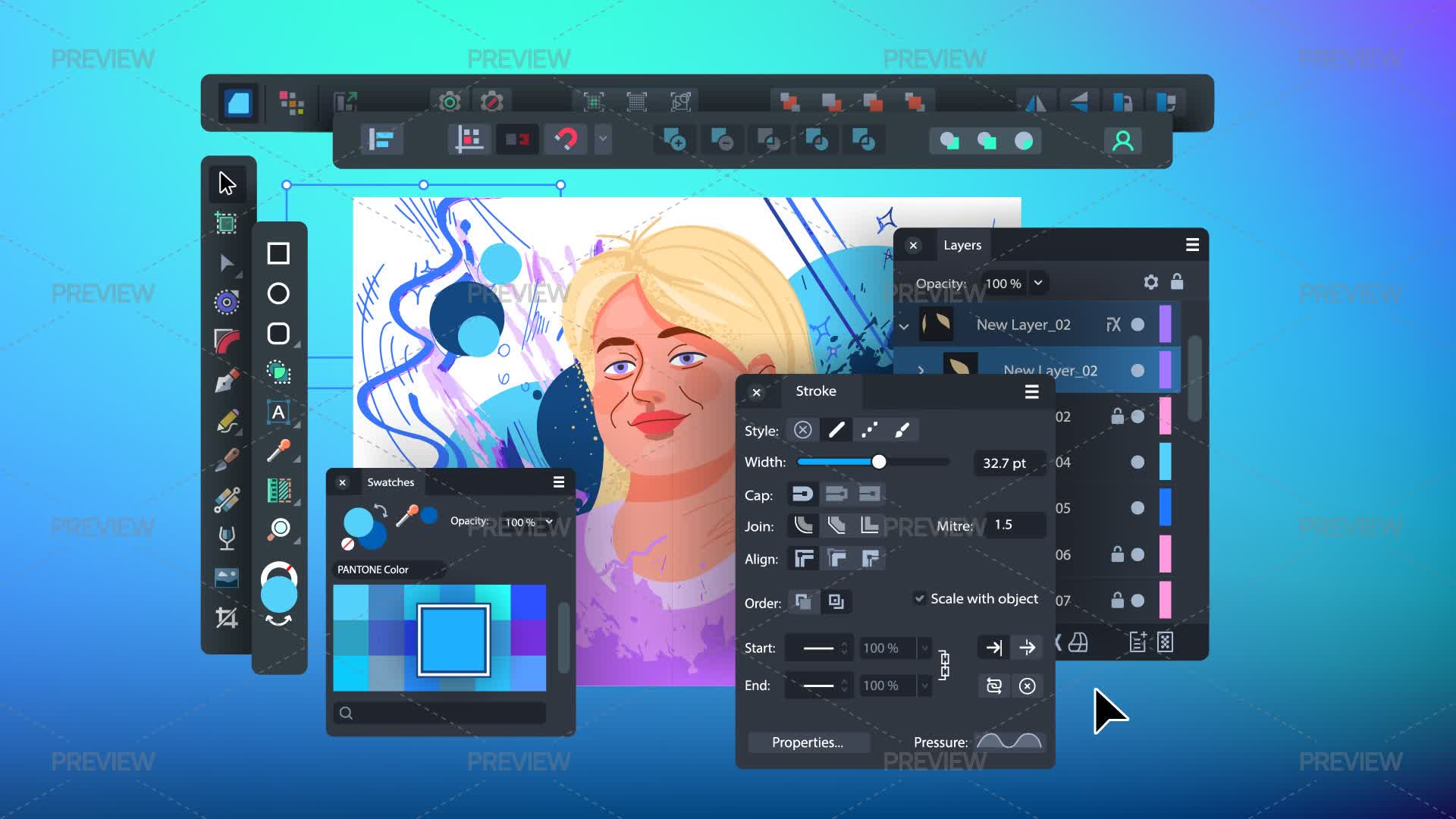Alternative Vector And Raster Graphics Editor Illustration - Graphics ...