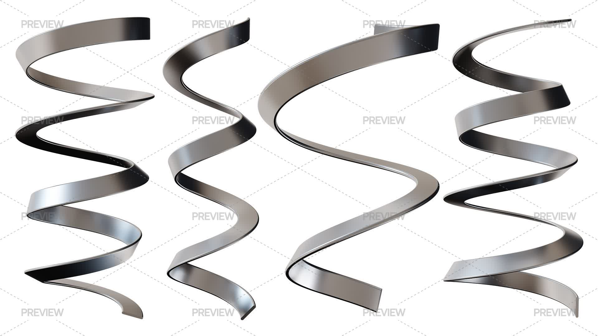 Metallic Ribbons - Graphics | Motion Array