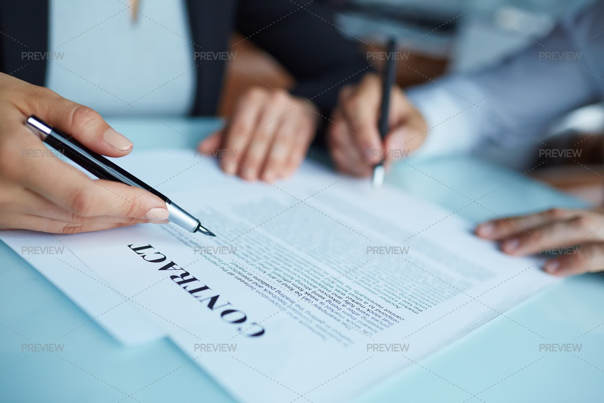 Contract Picture Signing Business Contract - Stock Photos | Motion Array