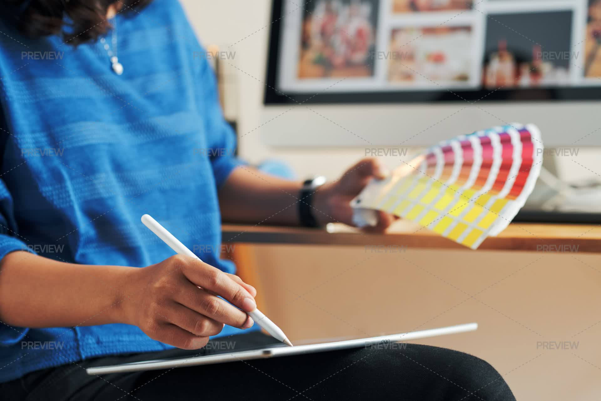 Working With Color Designer Working With Color Palette - Stock Photos | Motion Array