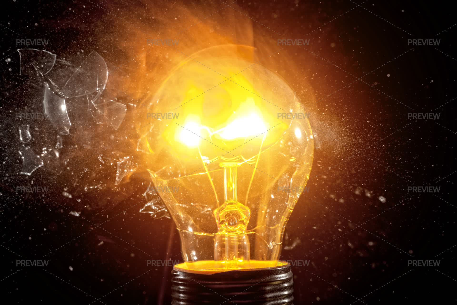 Yellow Bulb Explosion - Stock Photos | Motion Array
