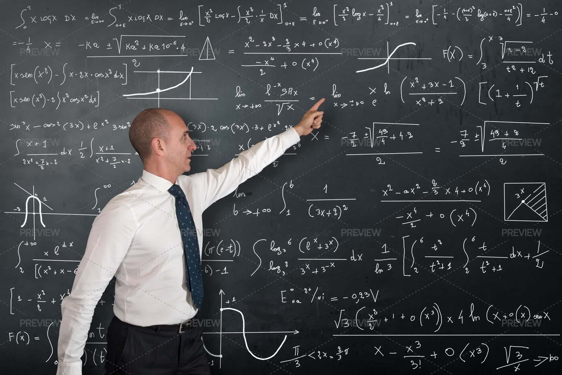Math Profressor Mathematics Professor - Stock Photos | Motion Array