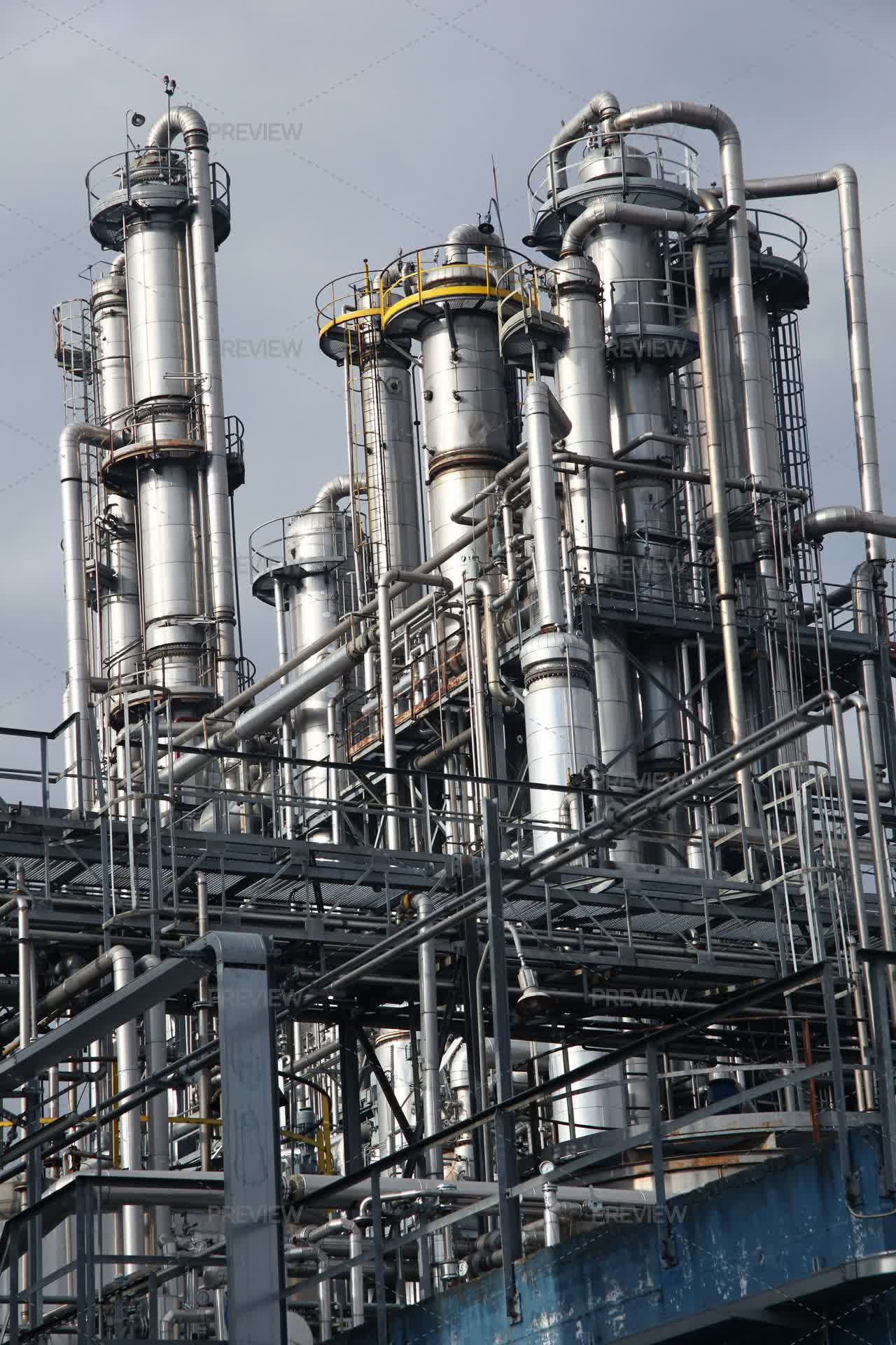 Refining Oil Plant - Stock Photos | Motion Array